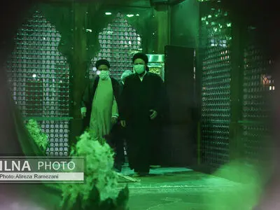 تجدید میثاق حجت الاسلام و المسلمین سید ابراهیم رئیسی و مسئولان عالی قوه قضاییه با آرمان های امام راحل (ره)