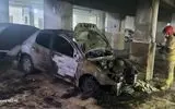 حریق خودروها در پارکینگ مجتمع مسکونی منطقه کیانمهر؛ ۶۵ نفر از ساکنان توسط آتش نشانان نجات یافتند