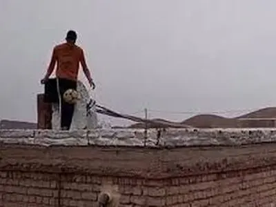 استعداد ناب ایرانی؛ این بار روی پشت بام! +فیلم