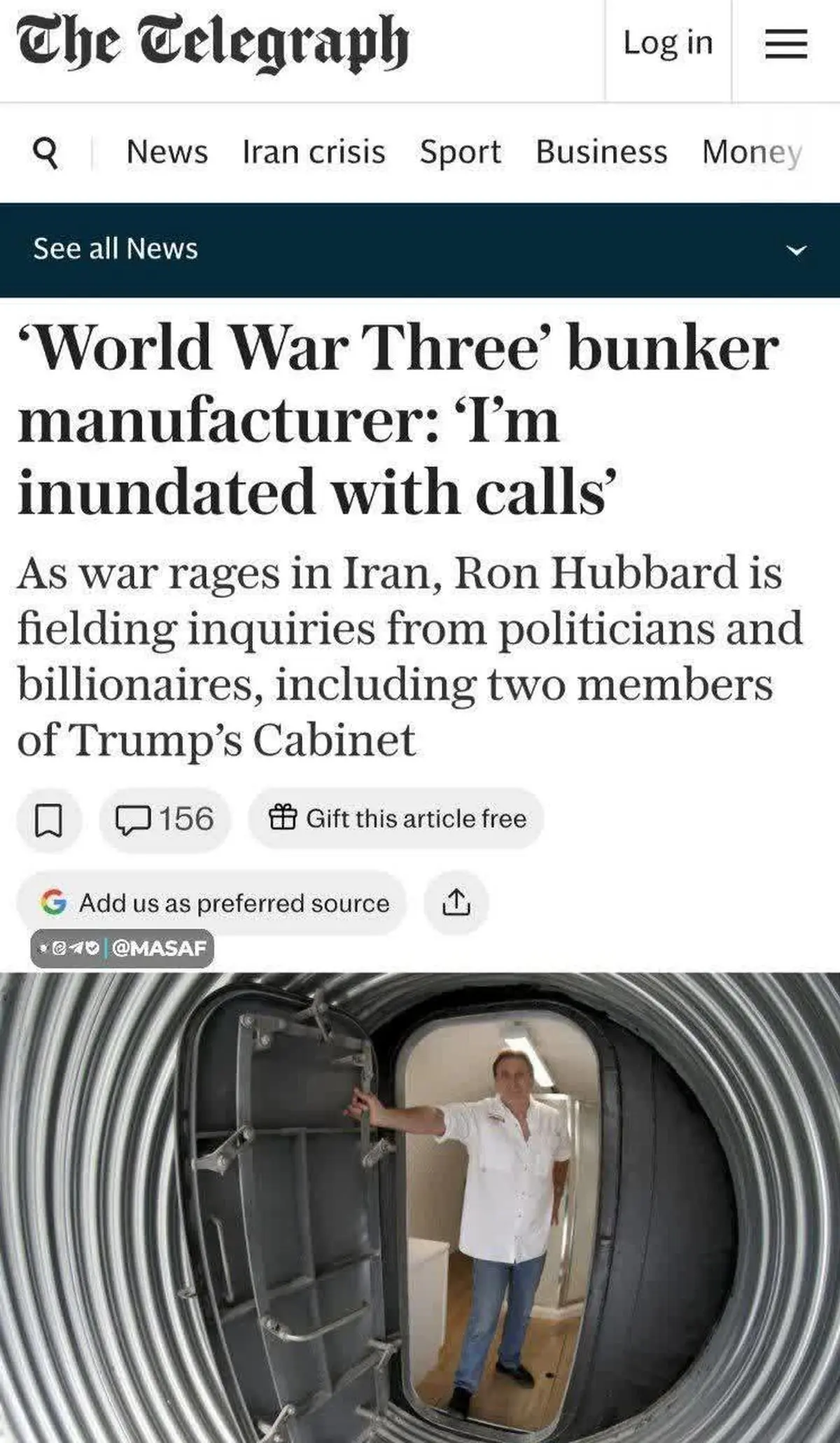 رونق ساخت پناهگاه‌‌های آخرالزمانی در آمریکا؛ دو وزیر کلیدی ترامپ مخفیانه پناهگاه ضد اتمی سفارش دادند!