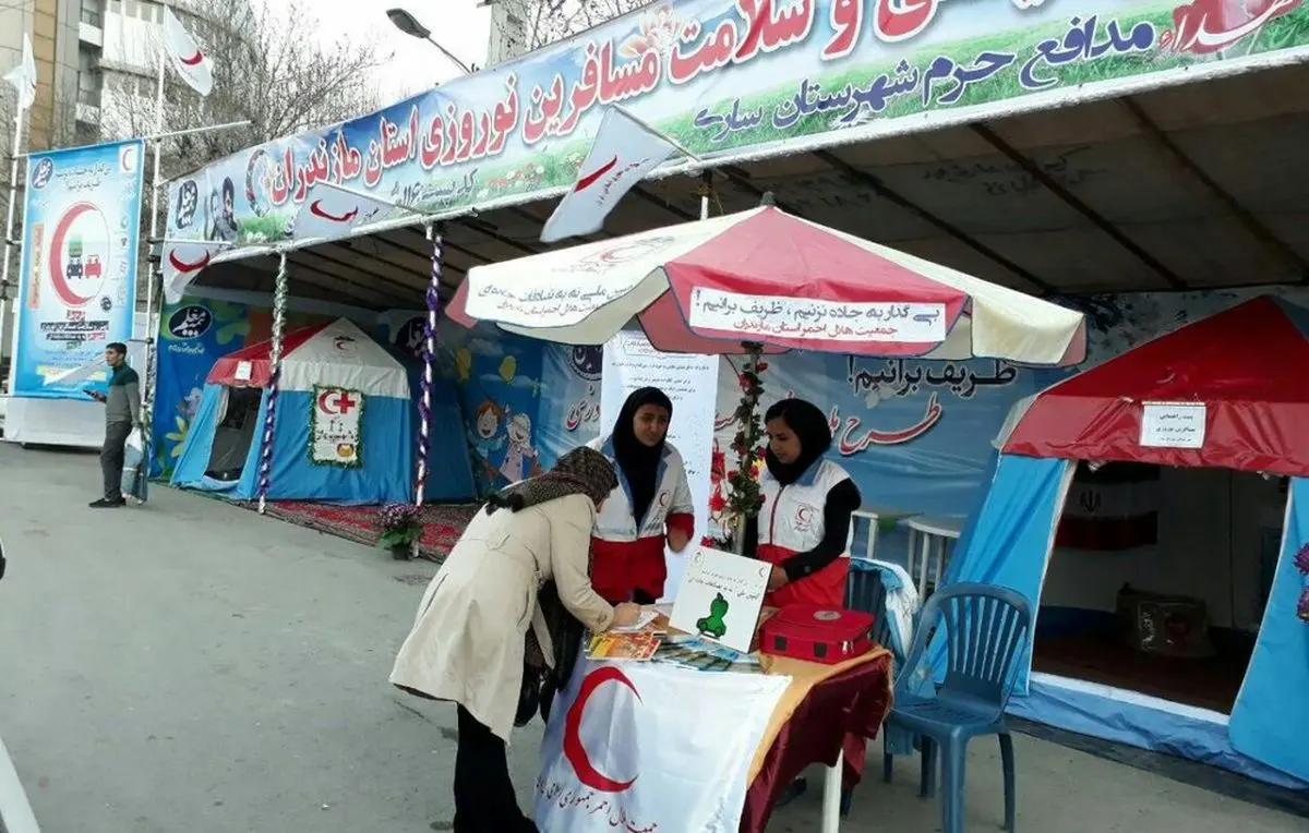 بهره‌مندی ده هزار گردشگر نوروزی از خدمات ایستگاههای سلامت هلال احمر 