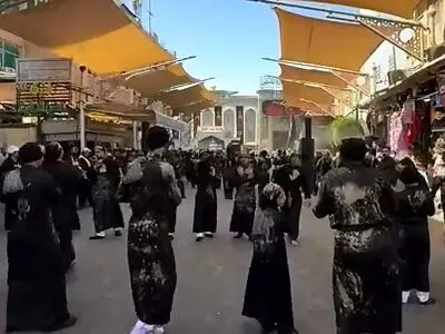 عزاداری روز تاسوعا در کربلا + فیلم