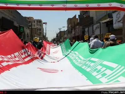 گزارش تصویری حضور پرشور مردم اهواز در راهپیمایی روز قدس