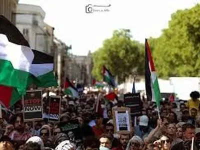 تظاهرات در بلژیک در حمایت از فلسطین + فیلم