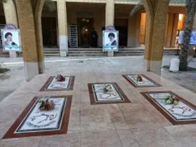 غبار روبی مزار شهدای گمنام کیش در گرامیداشت سی و نهمین سالگرد پیروزی انقلاب اسلامی