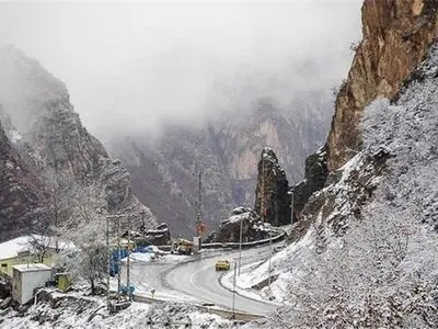 منظرۀ برفی جادۀ کندوان + فیلم