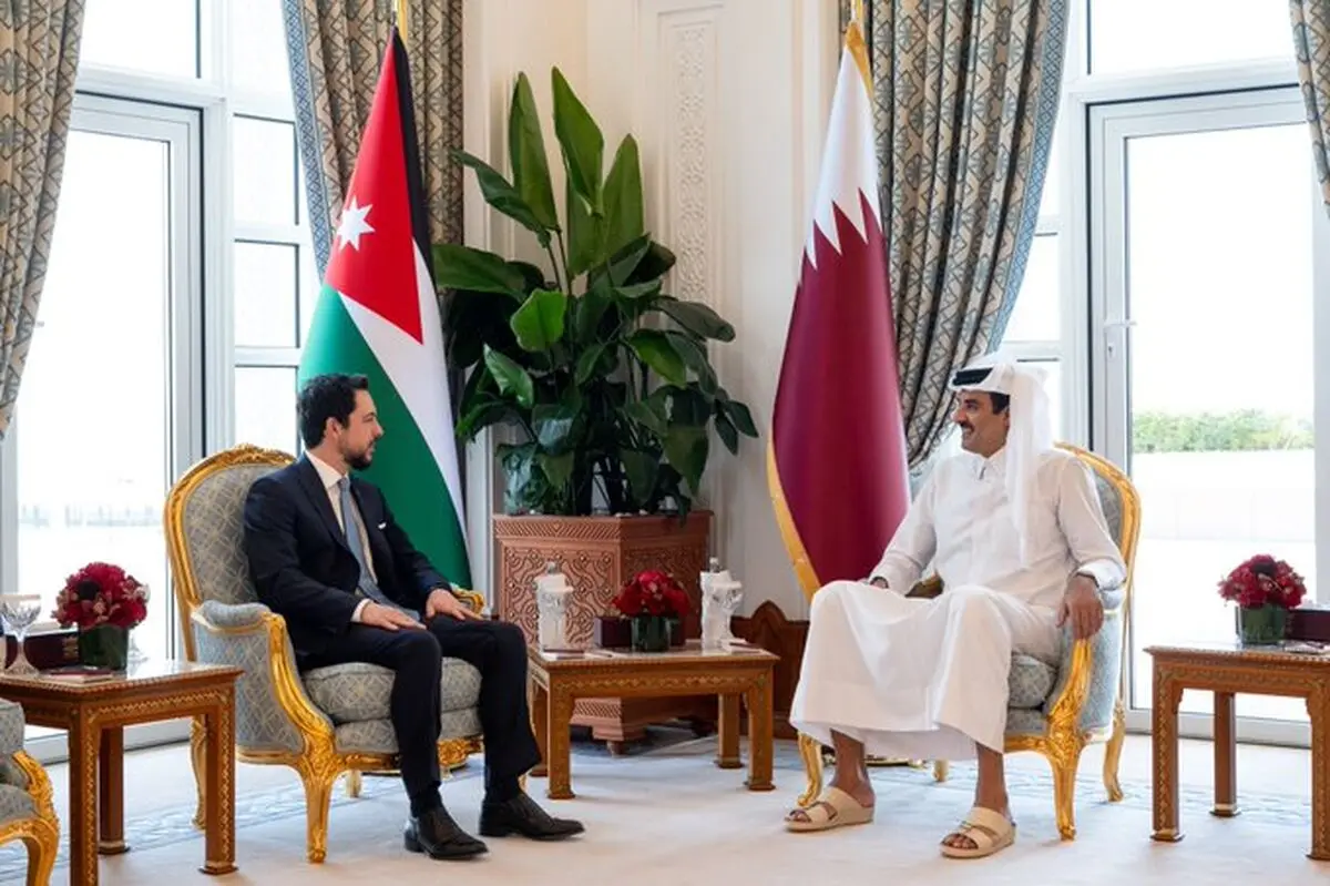 امیر قطر با ولیعهد اردن دیدار کرد