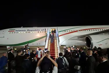 پزشکیان لحظاتی قبل وارد مینسک شد