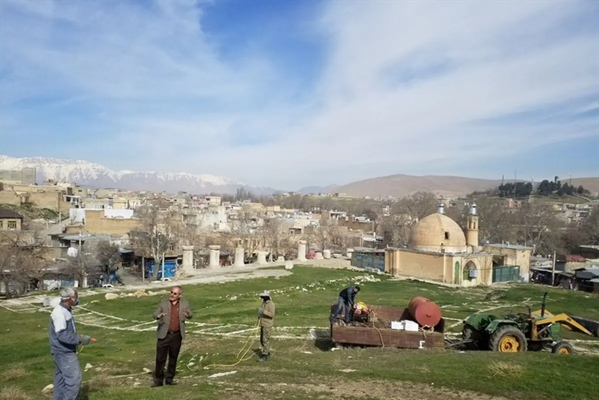 آغاز نخستین مرحله سم‌پاشی در معبد آناهیتا
