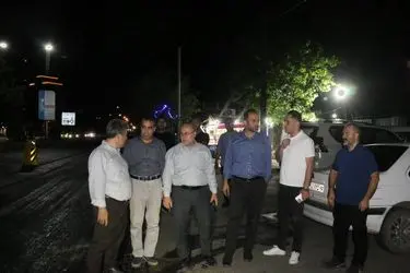 پخش ۲۰۰۰ تن آسفالت در ۶ محور اصلی شهر رشت در یک شب