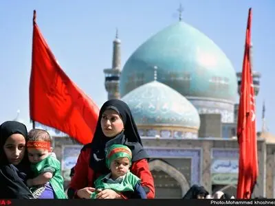 مراسم شیرخوارگان حسینی در حرم مطهر رضوی