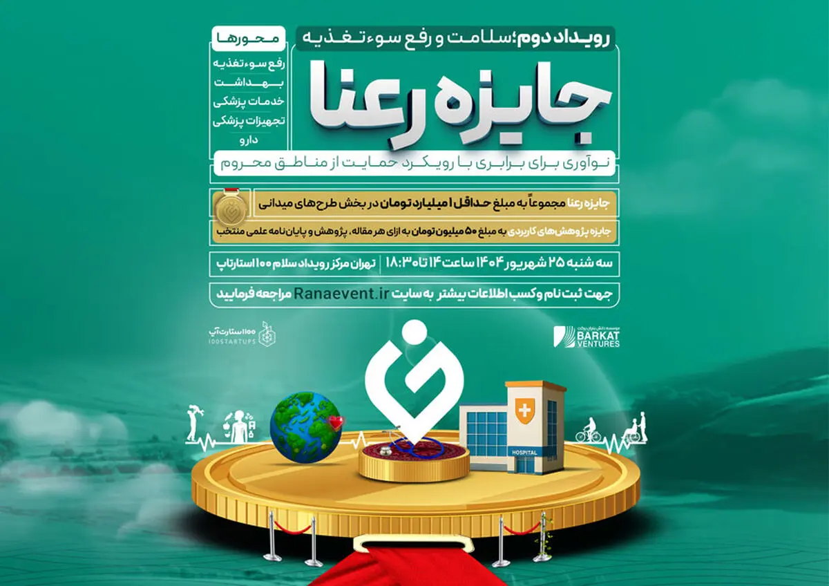 دومین رویداد جایزه رعنا با رویکرد حمایت از مناطق محروم برگزار می‌شود