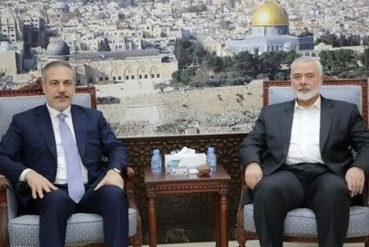 دیدار هاکان فیدان و اسماعیل هنیه 