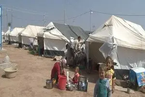 وقوع آتش‌سوزی گسترده در اردوگاه آوارگان شاریا در دهوک عراق