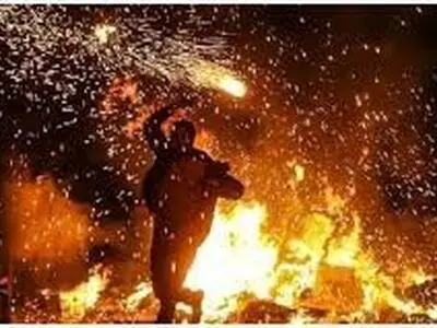 نمای آسمان تهران در چهارشنبه‌سوری دیشب/فیلم