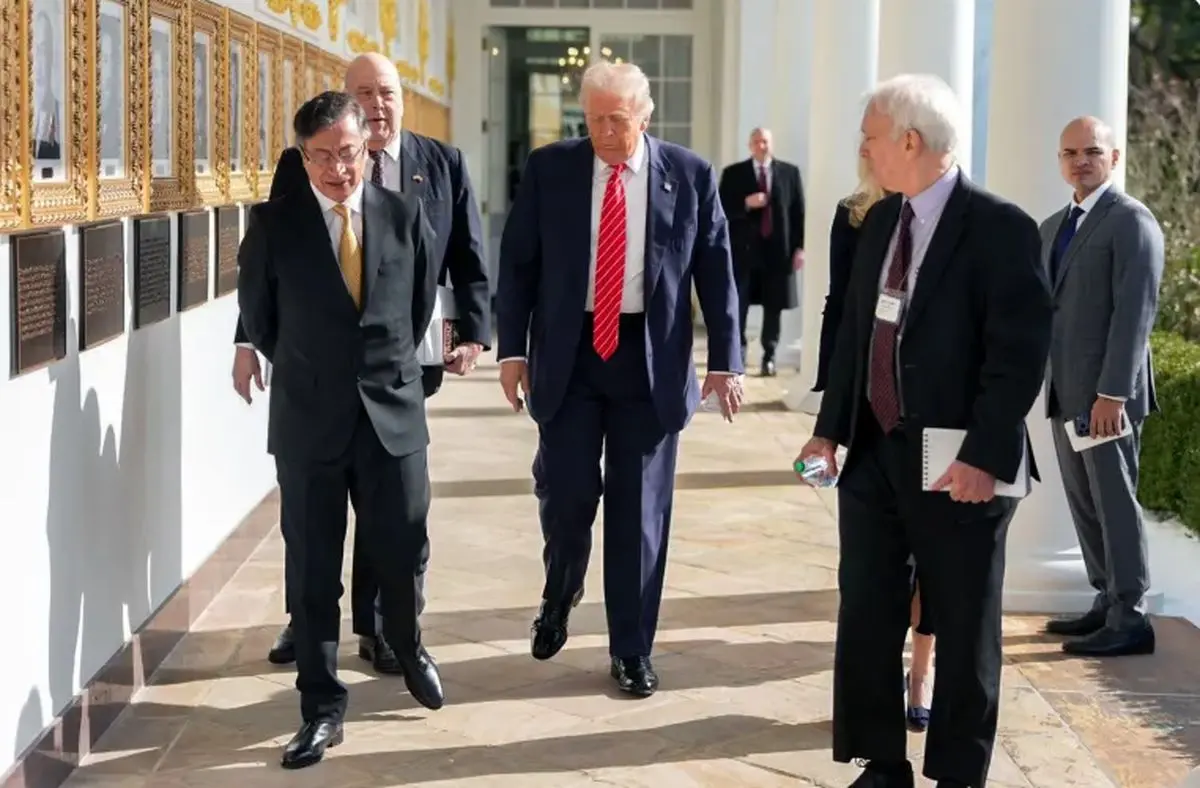 دیدار دوستانه ترامپ و پترو در کاخ سفید پس از ماه‌ها تنش