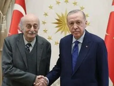 اردوغان با ولید جنبلاط ‌دیدار کرد