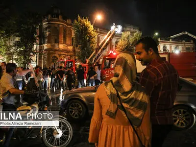 آتش سوزی در میدان تاریخی حسن آباد