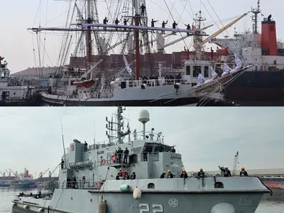 پهلوگیری ناوگروه صلح و دوستی نیروی دریایی پاکستان در بندرعباس