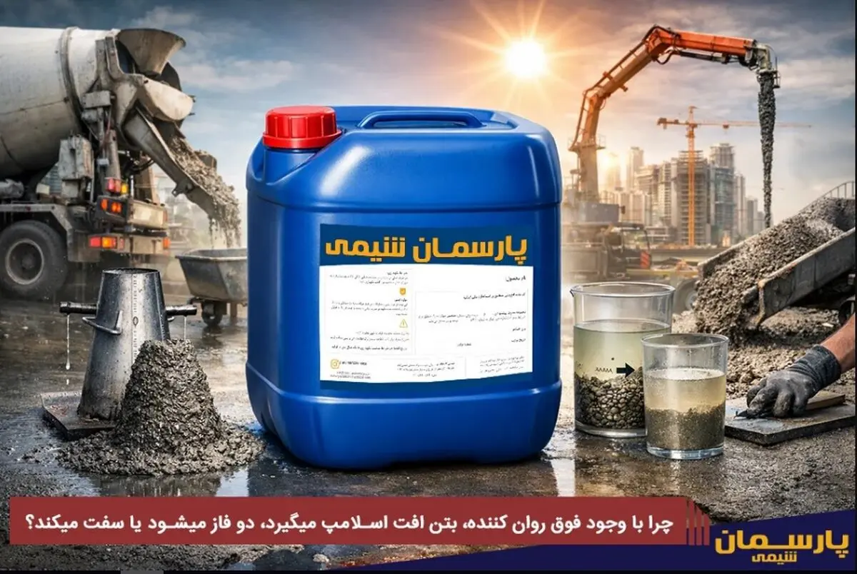 چرا با وجود فوق روان کننده، بتن افت اسلامپ میگیرد، دو فاز میشود یا سفت میکند؟