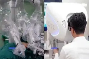 پنج هزار کیلومتر فاصله‌ جراح چینی با بیمار بوده و با ربات جراحی‌ یک تومور را از ریه‌ بیمار درآورده + فیلم