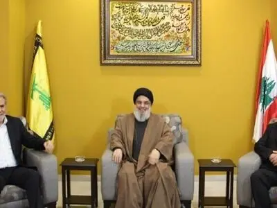 الاجتماع الثلاثي الذي جمع السید نصرالله والنخالة والعاروري فی بیروت
