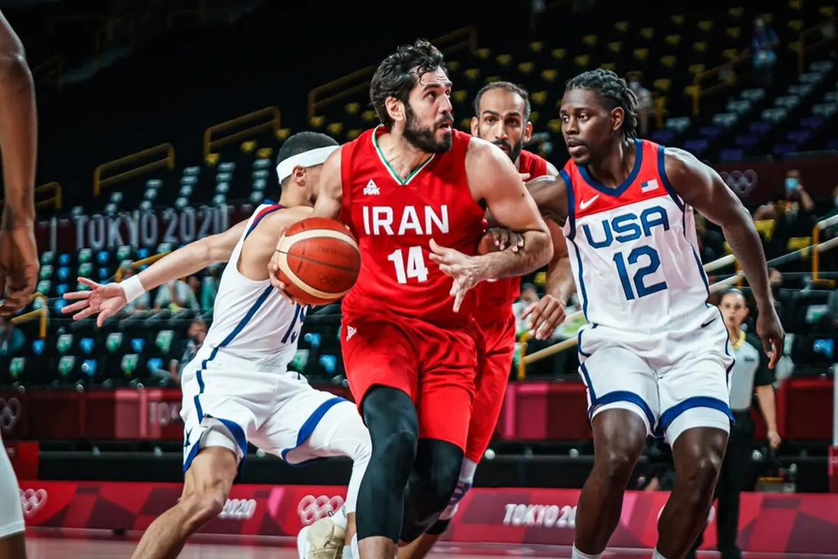 آمارهایی از شکست بسکتبال ایران برابر آمریکا