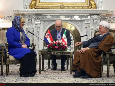  دیدار رئیس جمهور کرواسی با آیت‌الله هاشمی رفسنجانی