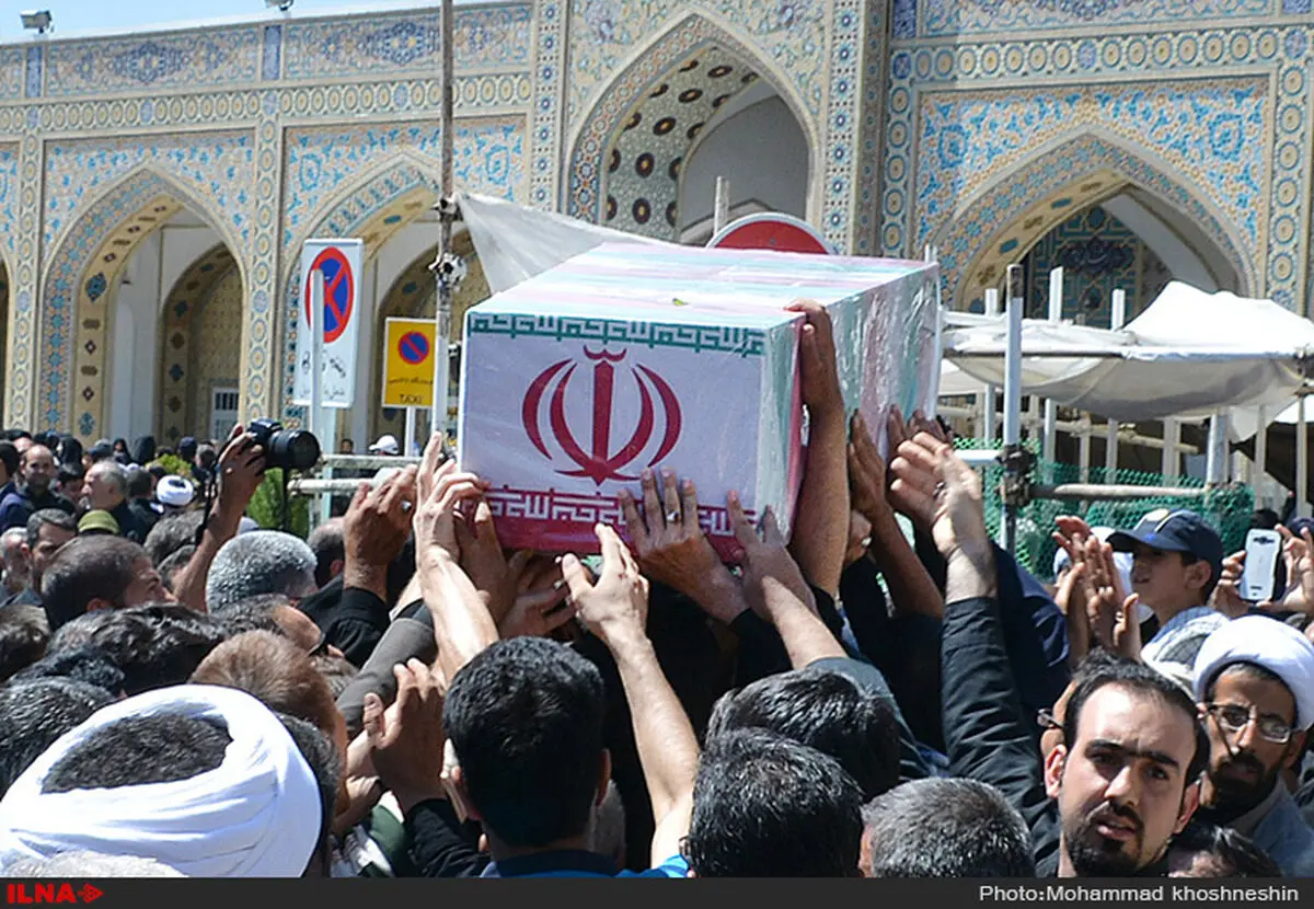 مراسم وداع با دو شهید گمنام دفاع مقدس برگزار شد
