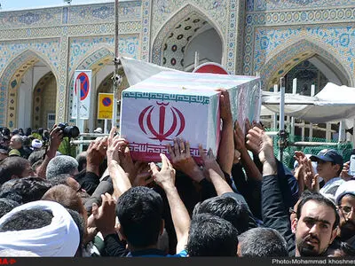 مراسم وداع با دو شهید گمنام دفاع مقدس برگزار شد