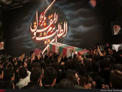 استقبال هیئت‌های عزاداری قم از پیکرمهدی علیدوست شهید مدافع حرم 