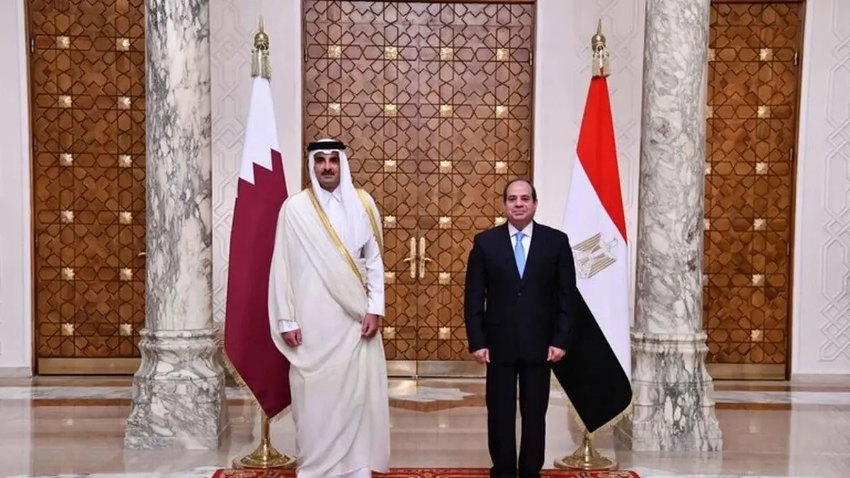 گفت‌وگوی تلفنی امیر قطر با رئیس‌جمهور مصر 
