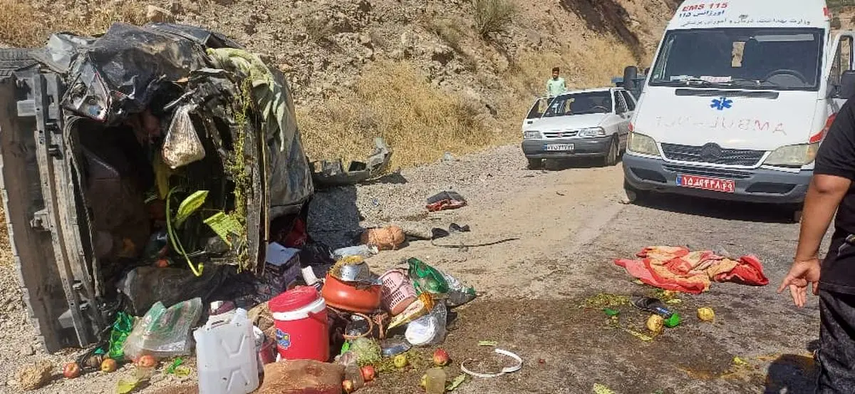 کُشته شدن یک مادر و دو فرزند  در تصادف سی سخت 