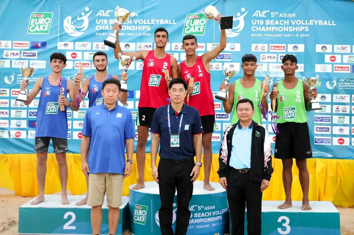 دومین قهرمانی تیم ملی والیبال ساحلی زیر 19 سال ایران در آسیا