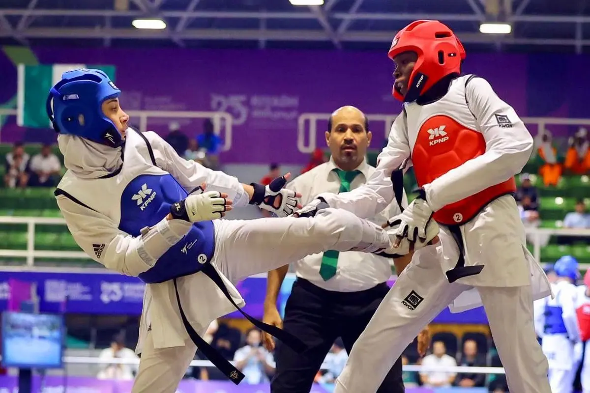 ساینا کریمی نخستین فینالیست تکواندوی ایران در بازی‌های کشورهای اسلامی