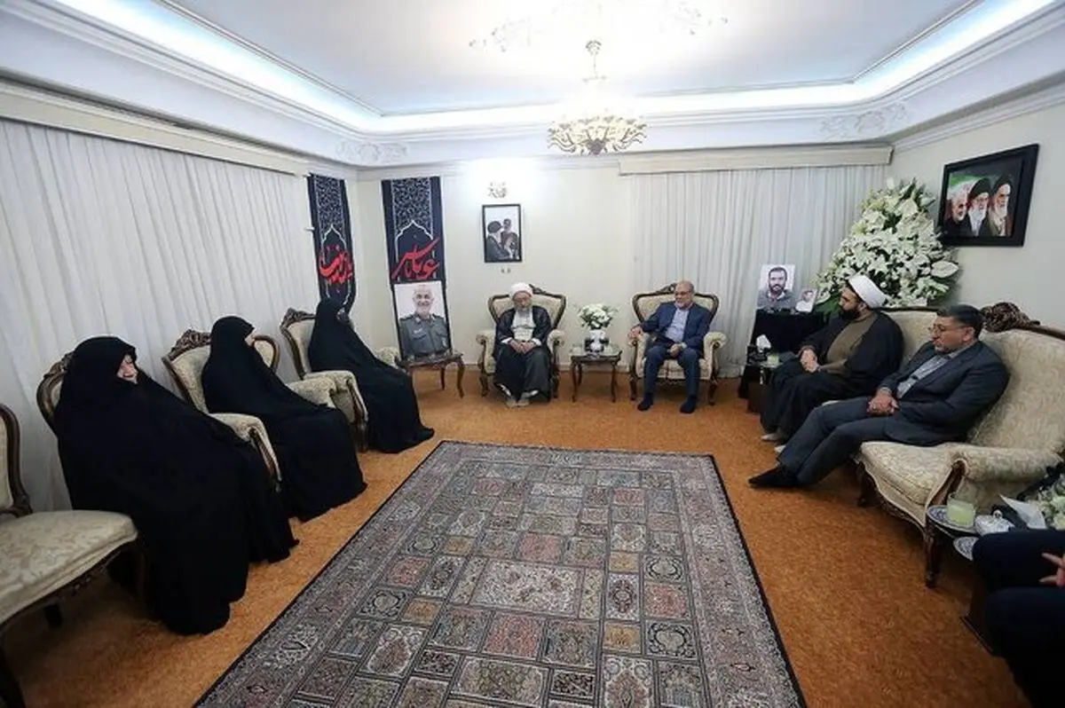 دیدار آملی لاریجانی با خانواده شهید سلامی
