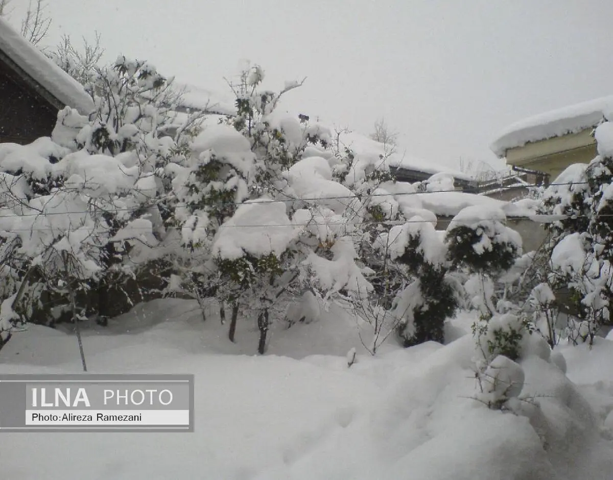 بارش شدید برف ، برق 13 روستای شهرستان محمودآباد را قطع کرد
