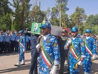 استقبال از پیکر امیر سرتیپ دوم خلبان شهید مجید کاظمی در پایگاه هوایی شهید دوران شیراز