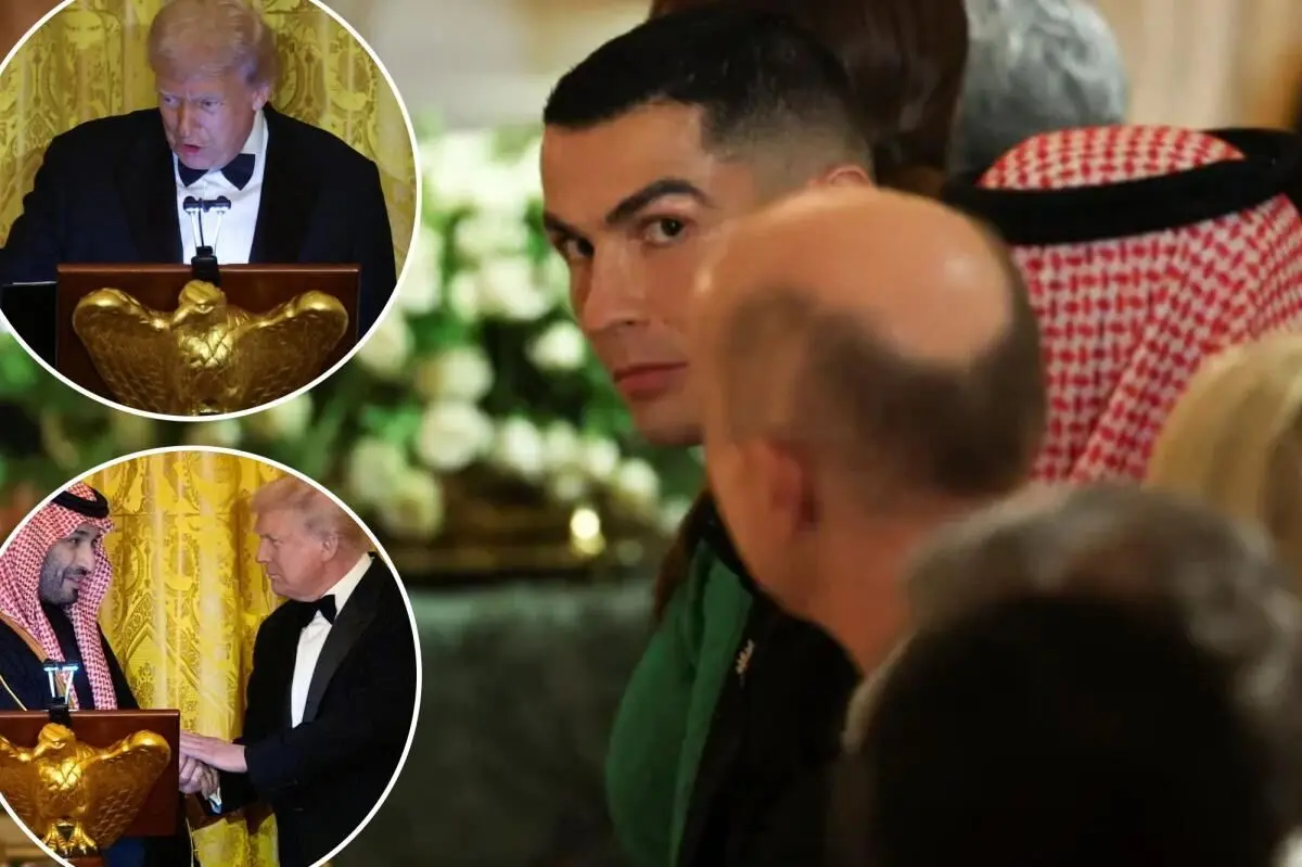 کریستیانو در ضیافت شام ترامپ و بن‌سلمان حضور یافت