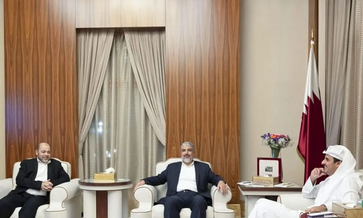 استقبال امیر قطر از هیأت نمایندگی حماس