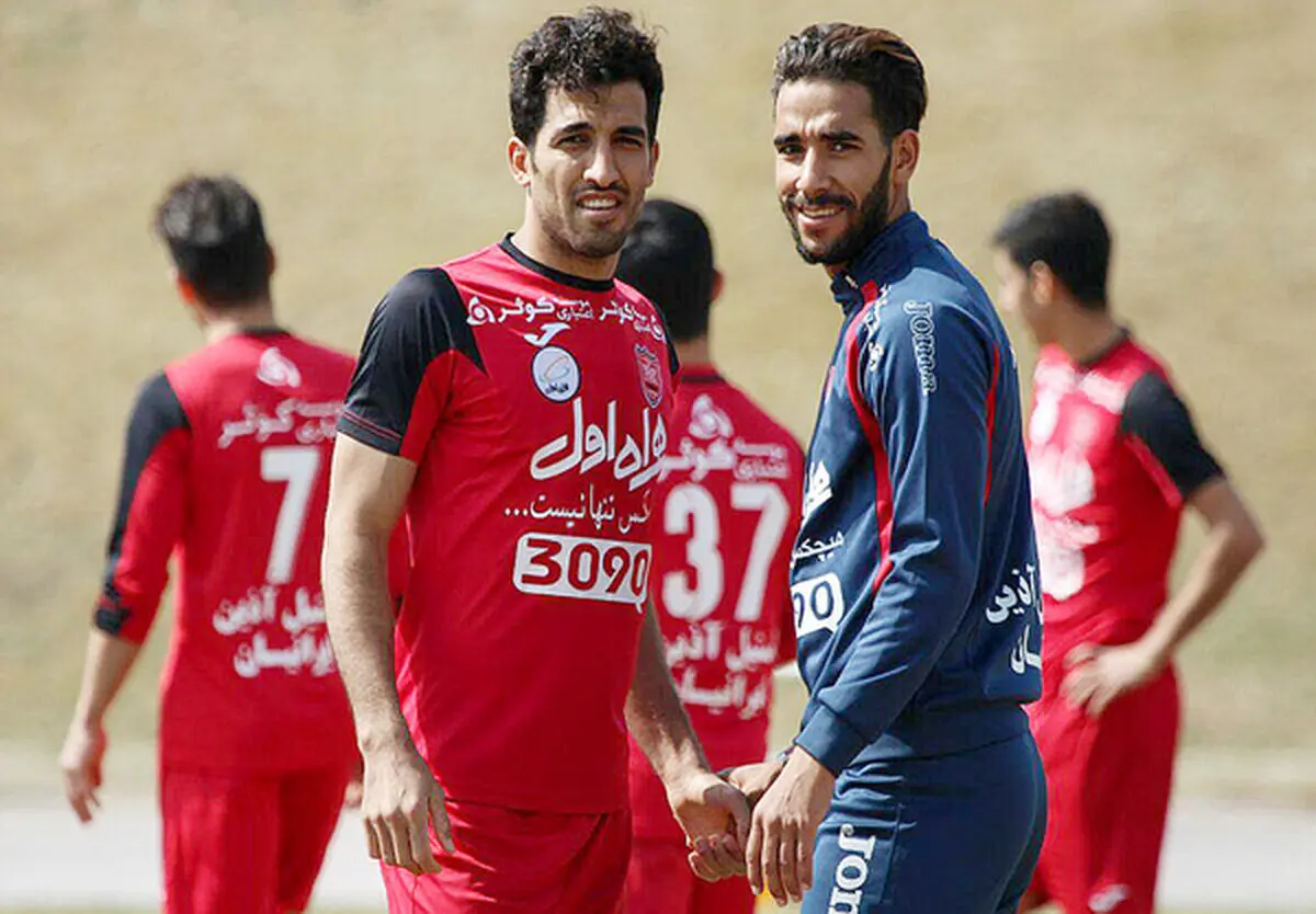 مهاجم پرسپولیس در تمرینات پارس جنوبی جم