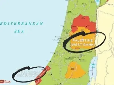 درج نام کشور فلسطین ‌در نقشه‌های بریتانیا