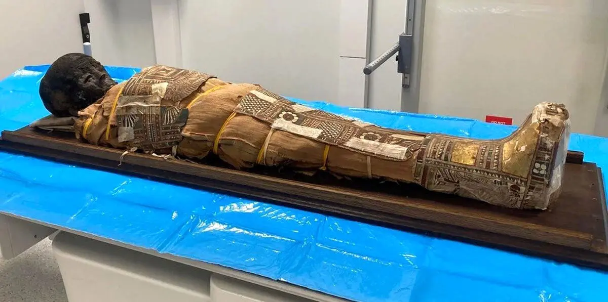 تشخیص یک شیء ناشناخته روی سینۀ مومیایی ۲ هزار ساله