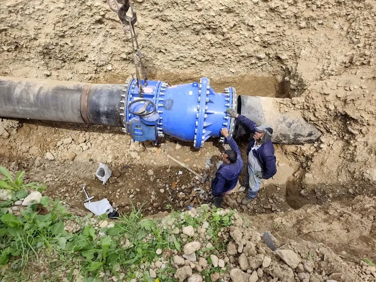 خط انتقال آب آشامیدنی ایستگاه امامزاده جعفر در گچساران تعویض شد
