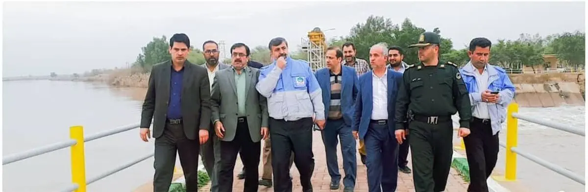 بازدید مسئولان استان خوزستان از رودخانه کرخه ونقاط حادثه خیز شهرستان حمیدیه