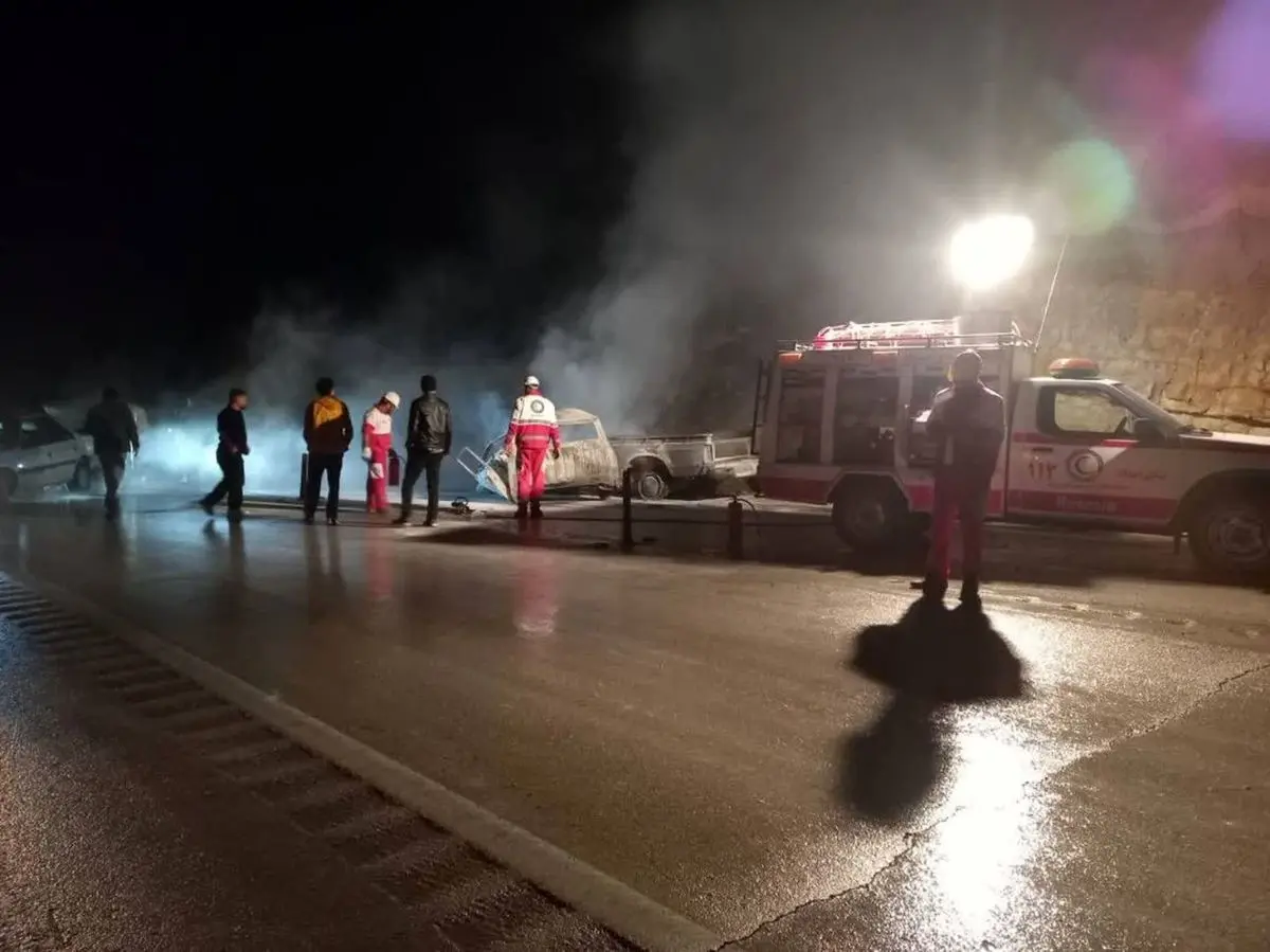 تصادف وانت نیسان و ایسوزو با ۴ جانباخته و یک مصدوم