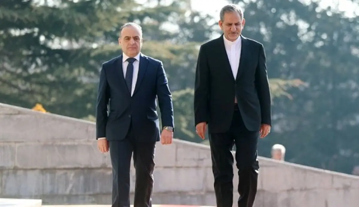 إستقبال رئیس الوزراء السوری من قبل نائب الرئیس الایرانی