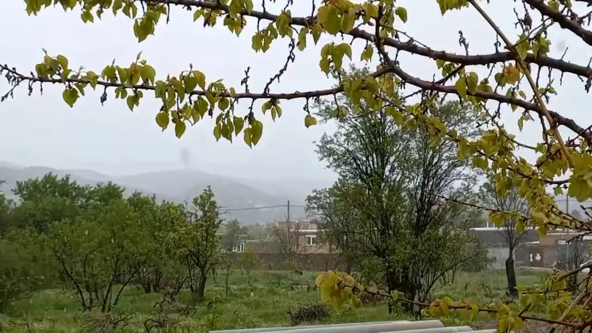 بارش برف در شهرستان راز خراسان شمالی+ فیلم