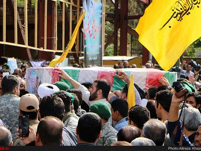 مراسم تشییع پیکر سردار شهید محمد ناظری فرمانده نیروهای ویژه دریایی سپاه پاسداران