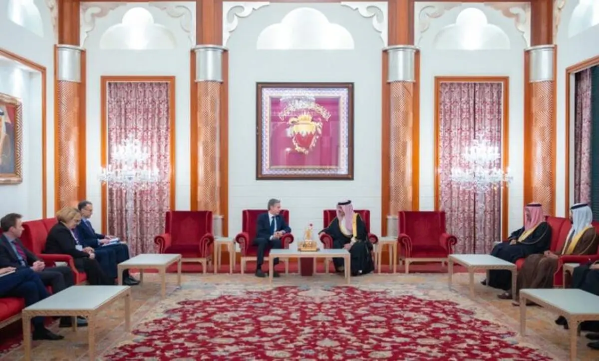 دیدار پادشاه بحرین و وزیر خارجه آمریکا